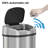 Itouchless Glide 13 Gallon Sensor Trash Can With Wheels And Odour Control System, Stainless Steel, Oval Shape Automatic Kitchen And Office Garbage Bin (powered By Battery Or Optional Ac Adapter)