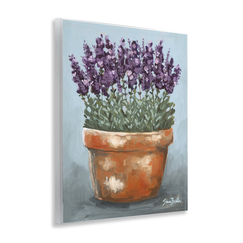 Potted Lavender Herbs Wall Plaque, design by Sara Baker