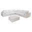 Canapé modulaire surdimensionné de 160 po avec repose-pieds Cloud