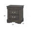 Table de chevet gris foncé
