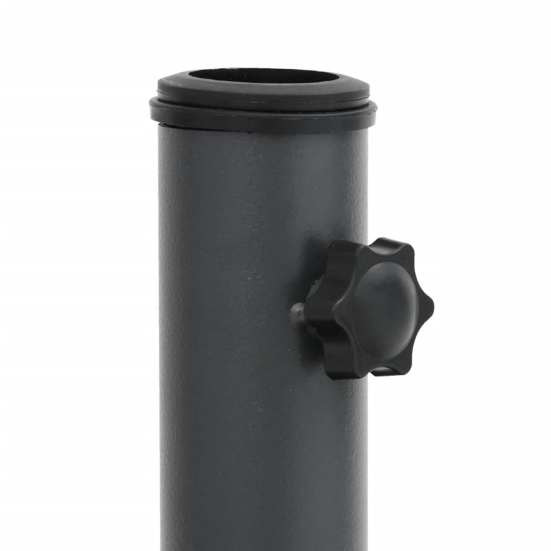 Base parasol vidaXL Plastique gris foncé, béton, fer 33 lb, Gris