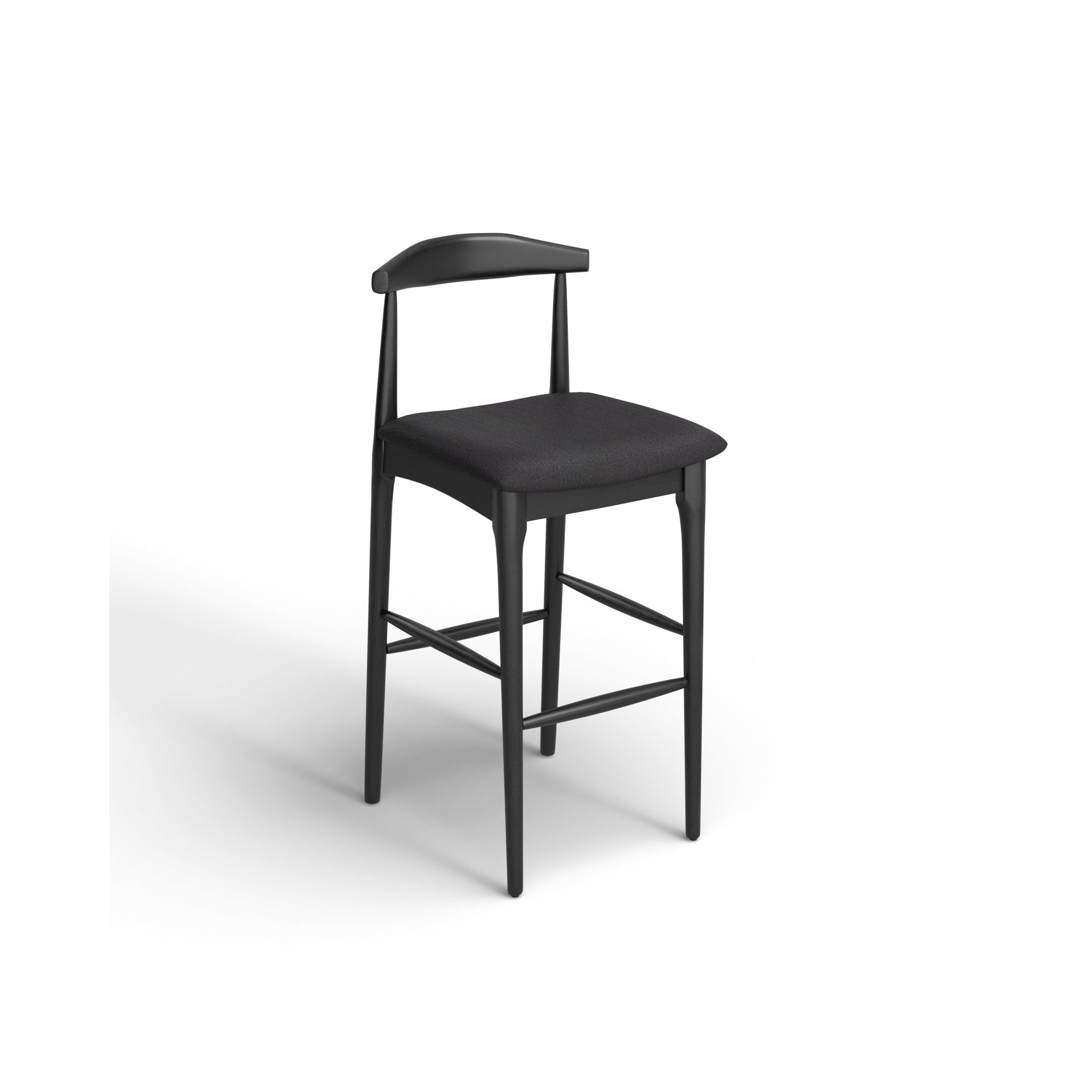 Hank Counter/Bar Stool, Bar Stool (29.6" Seat Height), Black, Black