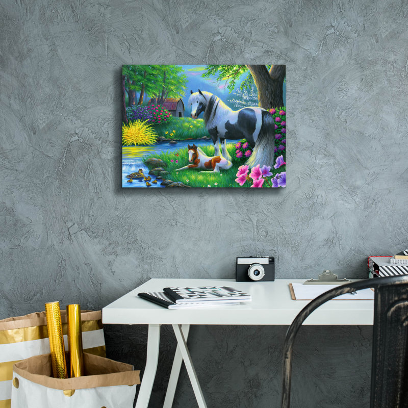 «Spring Morning At The Farm» par Bridget Voth, H 12 po x l 16 po