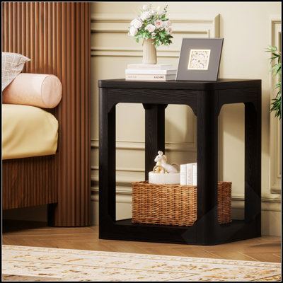 Ensemble de 3 tables basses modernes pour salon, avec un grand espace de rangement et des bords arrondis, idéal pour différents espaces.
