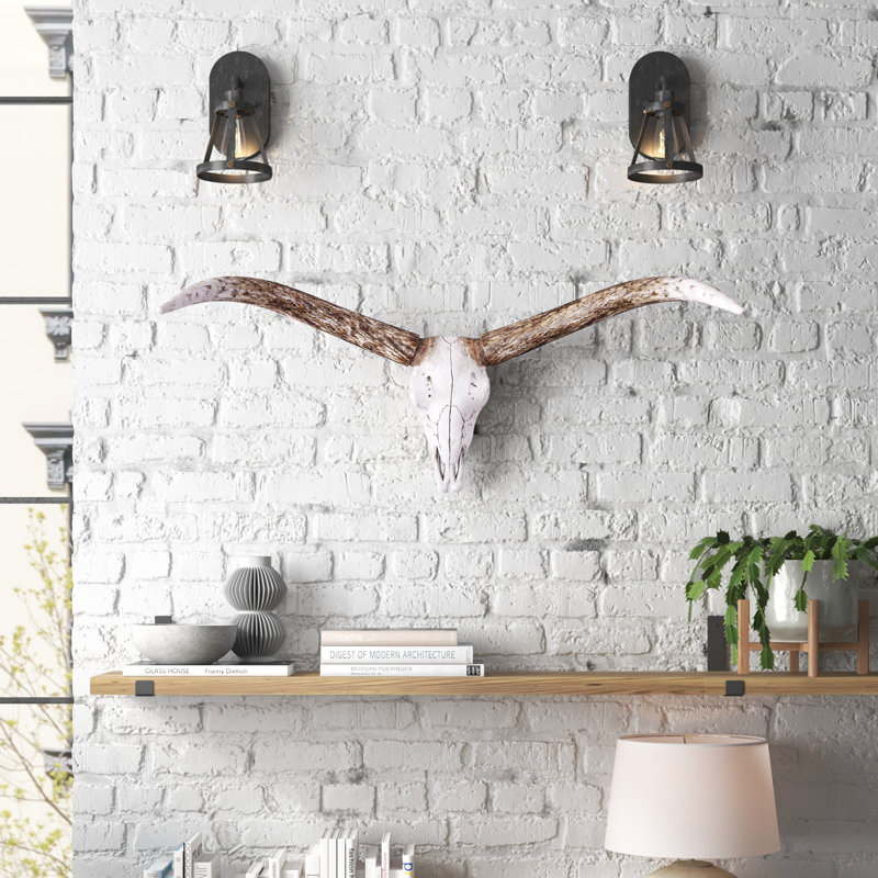 Resin Steer Skull Wall Décor