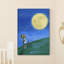 « garçon et lune » par phyllis harris, reproduction d’art sur toile tendue-17900449