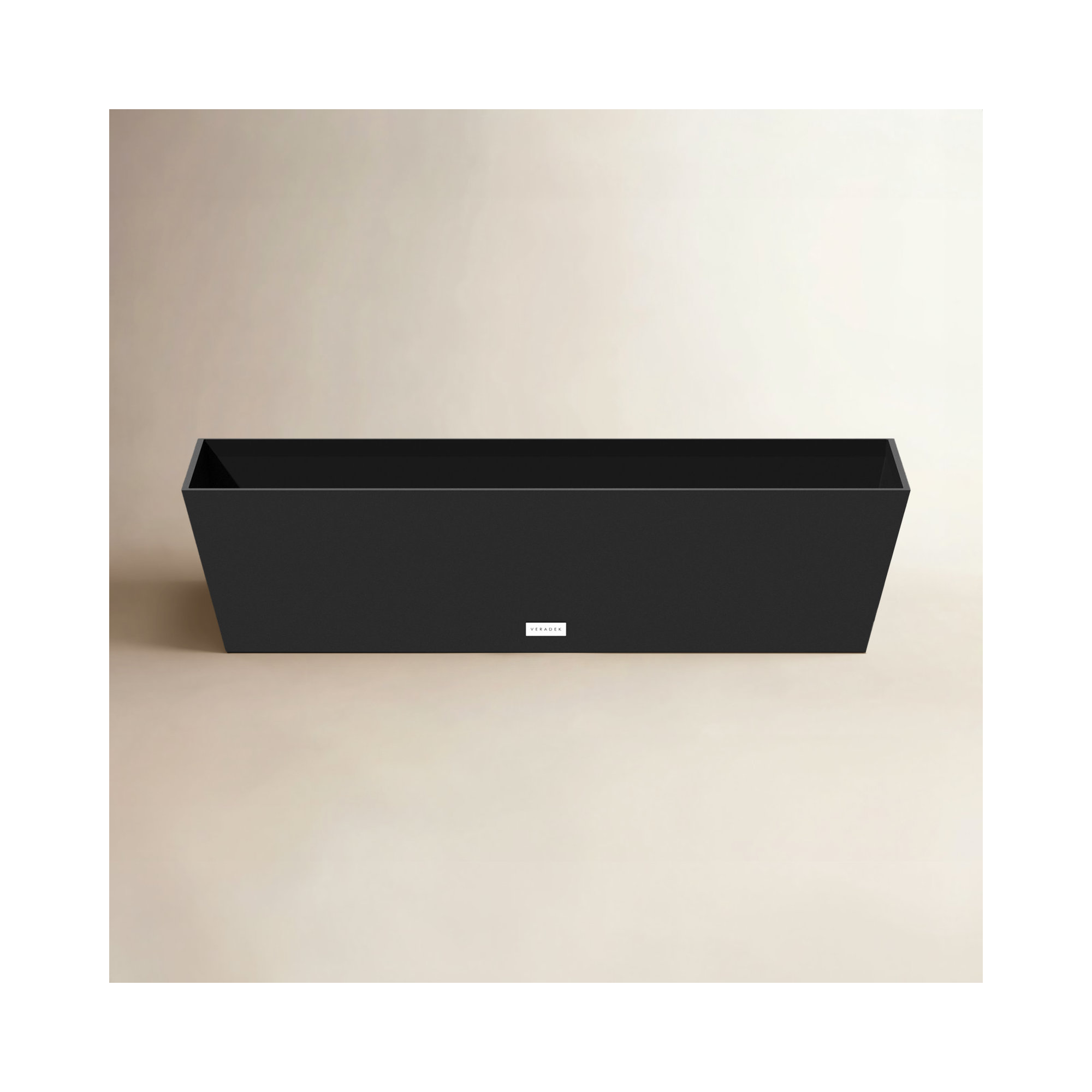 Pure Series Window Box Planter, 9" H x 36" W x 10" D, Set of 2, Black