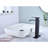 Waterfall Spout Bathroom Faucet With Pop-Up Drain In Matte Black, Stainless Steel For A Setup Sink Drain, Black Finish An Elegant-125036475