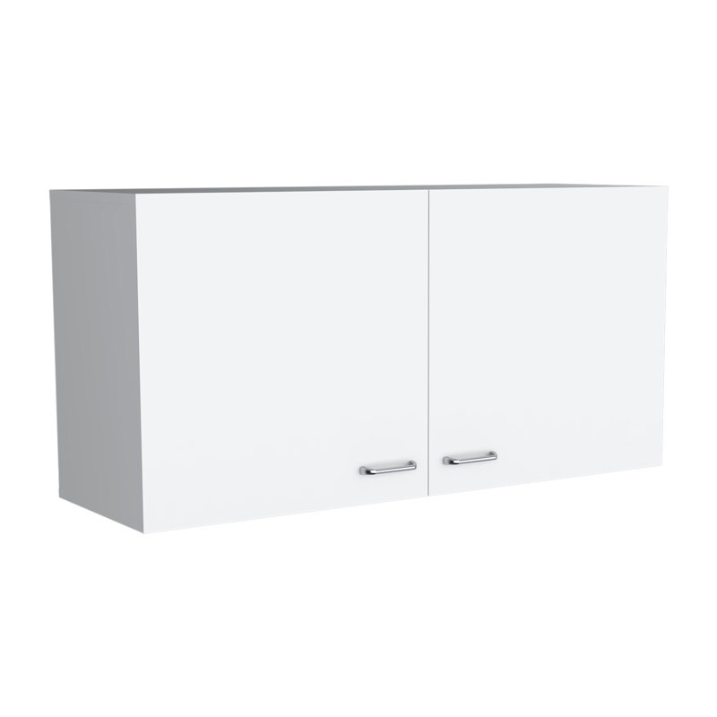 Armoire murale H 19 po, deux portes, deux tablettes internes, blanc