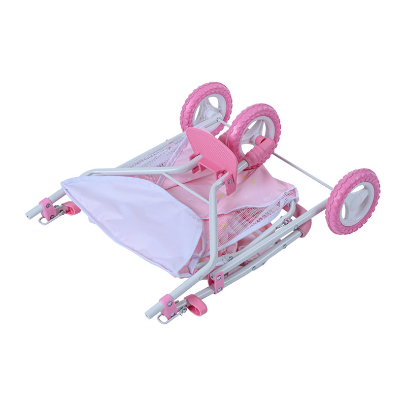 Poussette pour lit de bébé princesse étoile scintillante rose Olivia's Little World