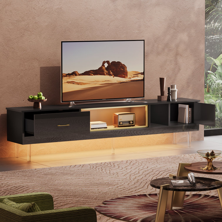 Black and gold TV stand for a touch of luxury