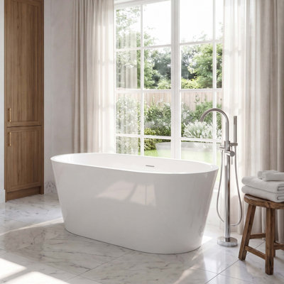 Baignoire de trempage autoportante en acrylique 51 "x 28,5" Iris