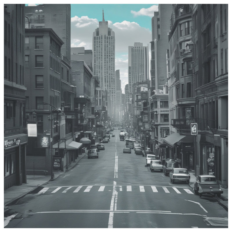 Coussins Urban Cityscape Skyline, 18 x 18 pouces