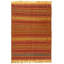 Tapis rouge / jaune en laine fabriqué à la main Kilim