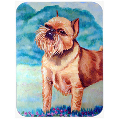 East Urban Home Brussels Griffon Rectangle Tempered Glass Cutting Board