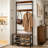 Hall Tree with Hooks and Shelves