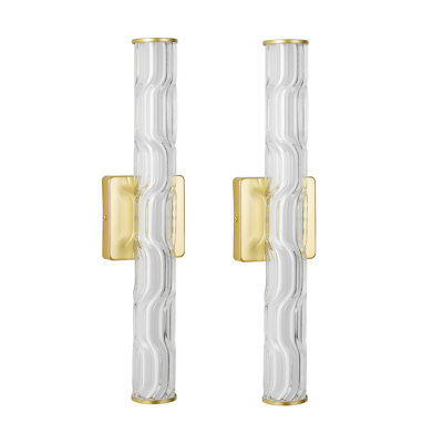 Modern Gold Bathroom Wall Sconce with K9 Crystal Shade - Elegant Vanity Light Fixture for Living Room, Bedroom & Hallway