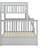 Twin Over Full Gray Bunk Bed Of Wood, Equipped With And Features, Strong Pine Build, Can Be Split Into Two For Added Convenience, No Spring Box Necessary, Top Handrail - Length Protection, Bottom