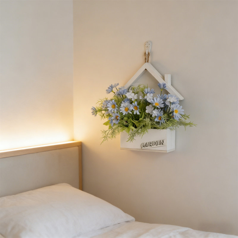 Couronne de linteau artificielle à fleurs séchées