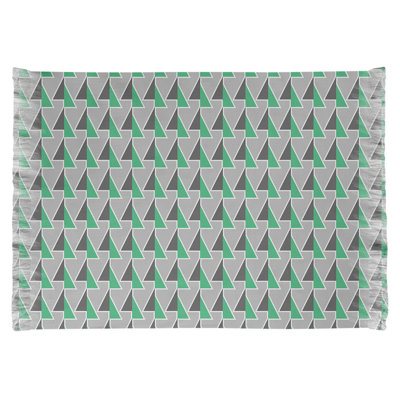 Tapis à flèches déplacées gris/vert/noir