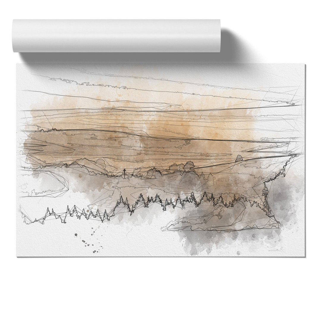 Forest Mist Sketch - Frameless Print