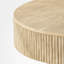 Table basse à piédestal Fynlee, conception cannelée en bois massif fabriquée à la main-599820428-596886332