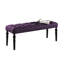 Banc mauve pour salle à manger - avec structure en bois massif et finition noire avec pieds tournés de 48 po x 16,5 po et l 48 po x P 19,5 po-1166096569