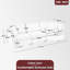 Canapé modulaire à méridienne rembourré Lousha-1082794760
