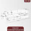 Canapé modulaire à méridienne rembourré Lousha-1082794767