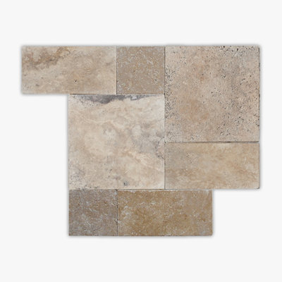 Scabos Tumbled Roman Pattern Travertine Paver