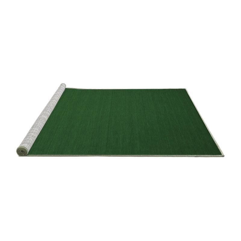 Tapis contemporains vert émeraude lavable à la machine 189, Carré de 6 pi
