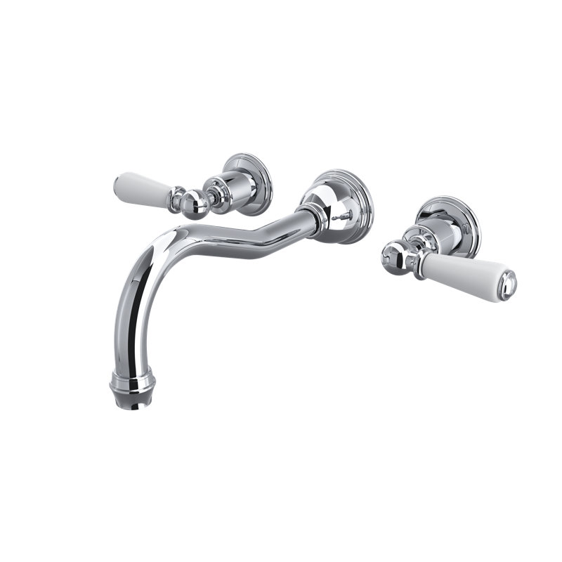 Edwardian™ Wall Mount Tub Spout, With Lever Handles, Polished Chrome