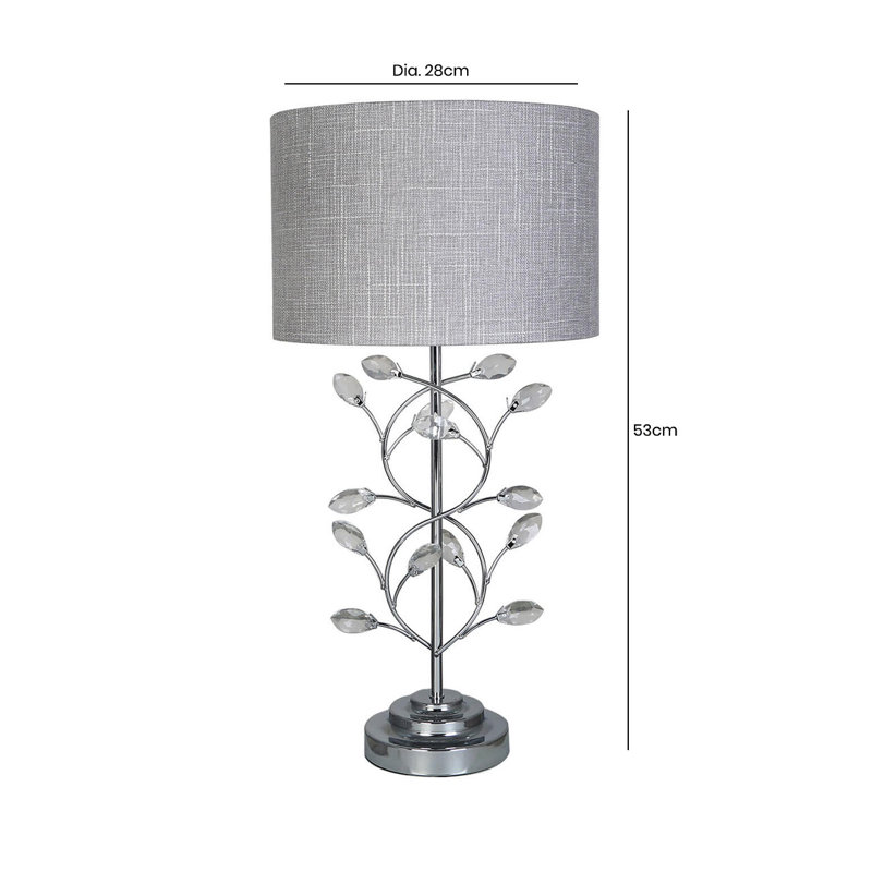 Golders Luxury Table Lamps, 53cm Bedside Buffet Lamp with Metal Base and Linen Shade