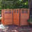 4 ft x 9 ft Brown Wood Folding Outdoor Privacy Screen