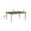 Table de salle à manger rectangulaire en bois 70 po Katherine, brun et blanc