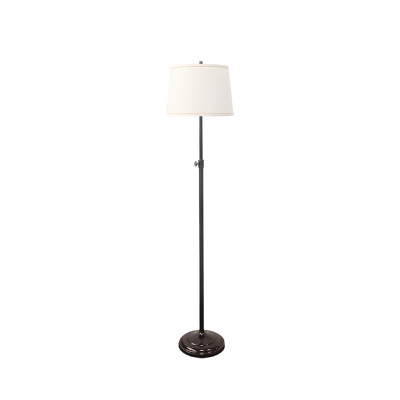 Lampe sur pied 62 po Encanto, Blanc cassé / jaune, Bronze frotté à l'huile