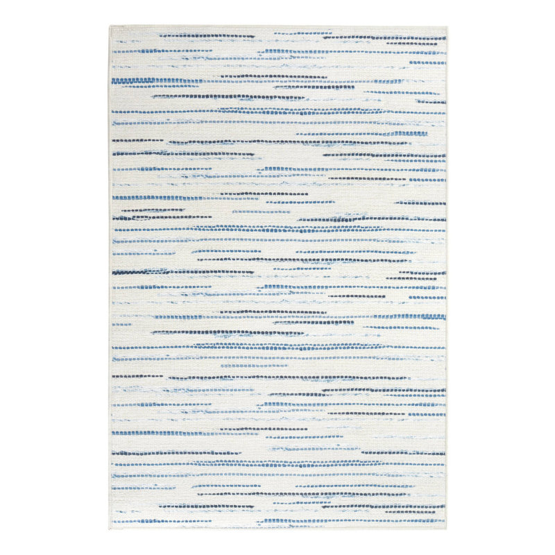 Tapis bleu lavable Elwood, Rectangle 6 pi x 9 pi