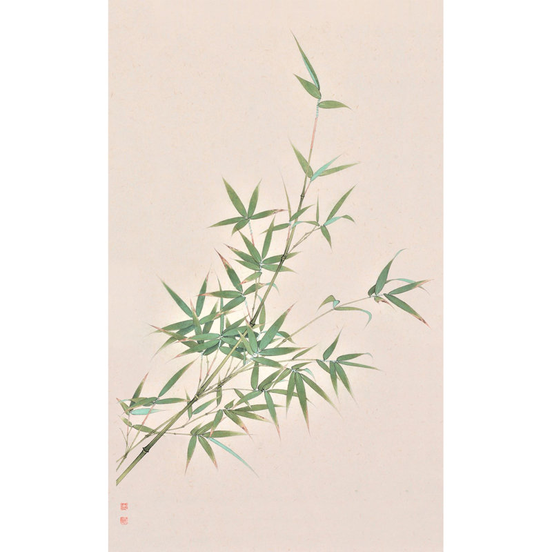 Sunny Bamboo by Xiu Yitang - Single Picture Frame Painting, 25.5" H x 13.5" W