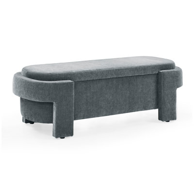 Chenille Upholstered Bench with Large Storage Space for the Living Room, Entryway and Bedroom,( 51.5''x20.5''x17'' )