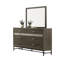Ensemble de chambre avec grand lit 4 pièces Lito, revêtement gris, tiroirs de pied de lit-118445302-118445301