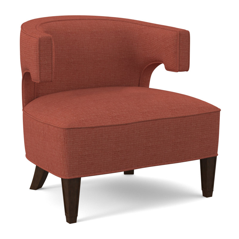 Laurel Barrel Chair, American Walnut, Sunny Linen