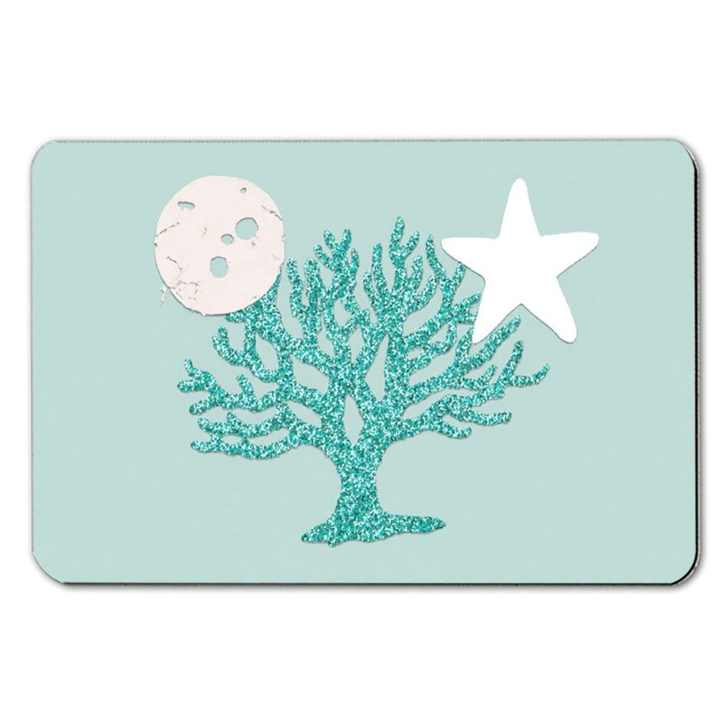 Tapis de bain scintillant arbre et étoiles lune pour salle de bain, 16 x 24