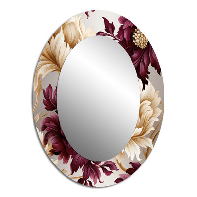 Royal Victorian Flourish Victorian Motif - Miroir mural ovale doré