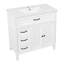 Meuble-lavabo 36 po avec lavabo, armoire de salle de bain avec tiroirs, structure solide et panneau de fibres à densité moyenne, un paquet, blanc-1794945830
