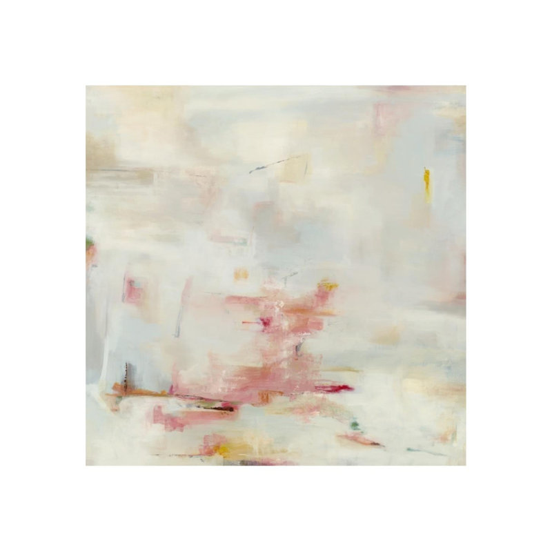 Blush Émergence par Samuel Kane - Peinture, Couche de verre, H 30 po x l 30 po
