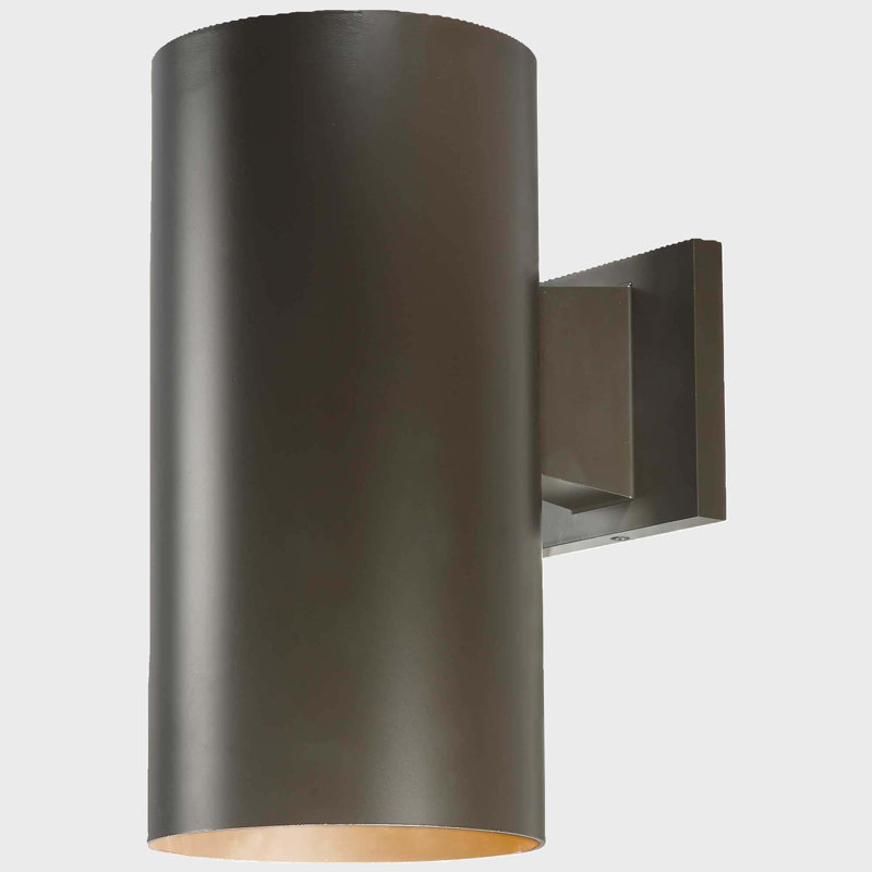 Applique murale cylindrique en aluminium 1 lumière H 1 po intérieur ou extérieur 1 lumière, Bronze antique, No