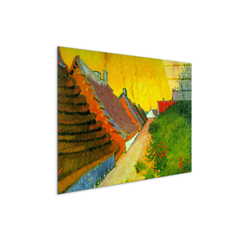 Saintes-Maries by Van Gogh Vincent 57cm H X 76cm W CrystalArt Material Acrylic Glass Effect, Frameless Panel Lightweight Ready to Hang