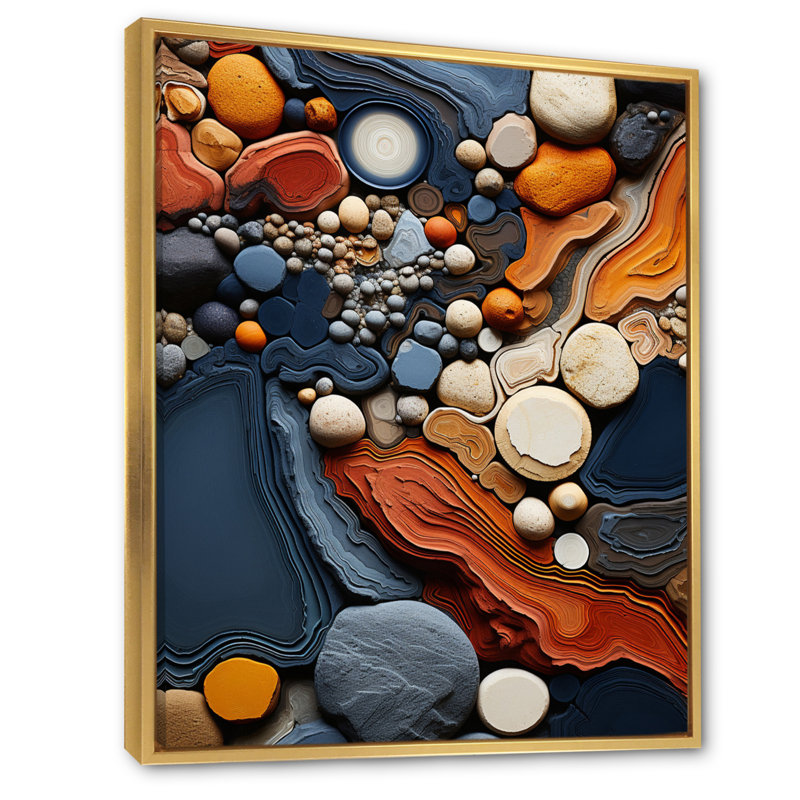 Tapisserie du désert de Zayvian, collage III - impressions encadrées dans le désert, H 44 po x l 34 po x P 1,5 po