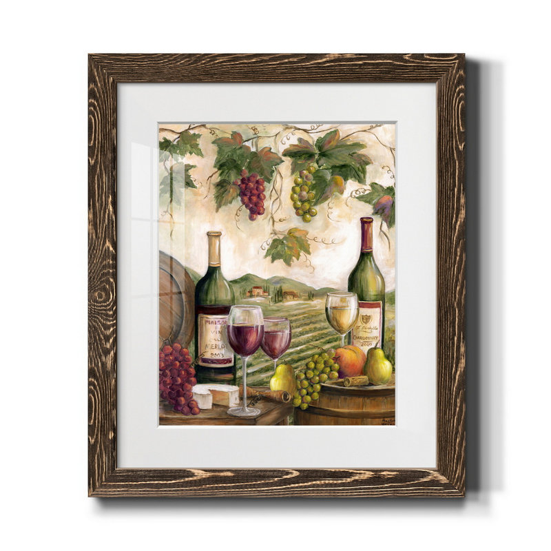 «Pretty Pampas I», reproduction d'art, Papier, cadre noyer, H 24 po x l 18 po x P 1,5 po, Blanc