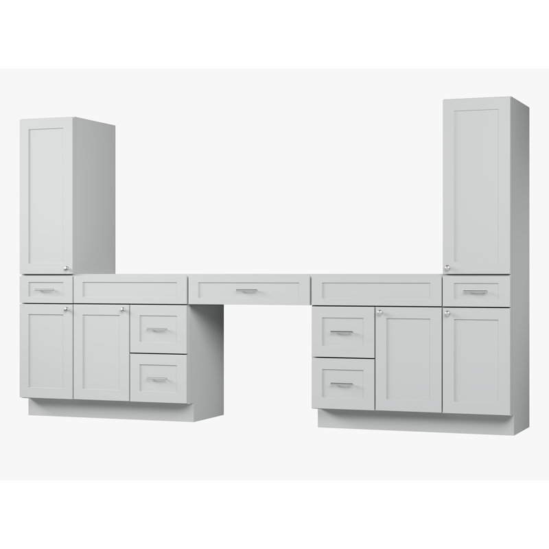 Meuble-lavabo double Disar, Gris